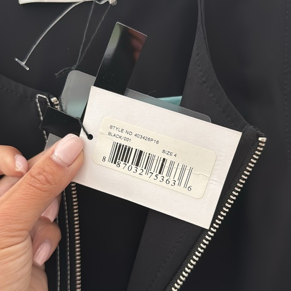 NWT T By Alexander Wang Sleeveless Tech Suiting Zip Front Dress - Picture 2 of 9